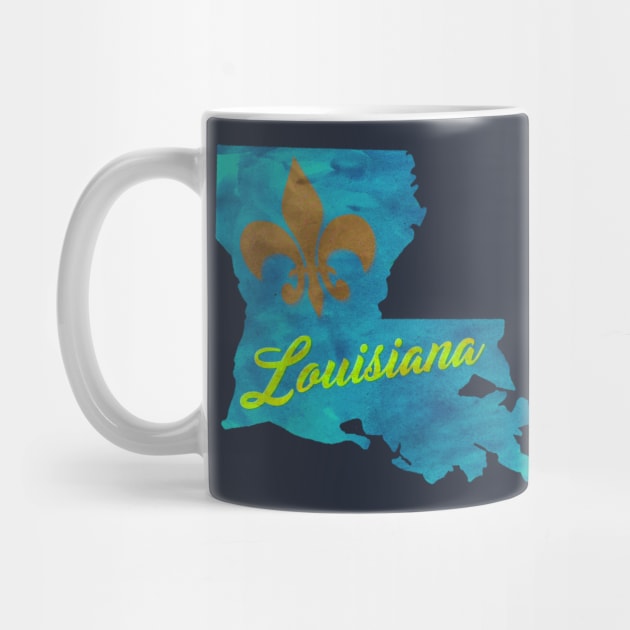 The State of Louisiana - Watercolor by loudestkitten